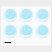 glimlach bubble ronde sticker (Vel)