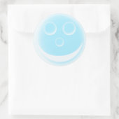 glimlach bubble ronde sticker (Tas)