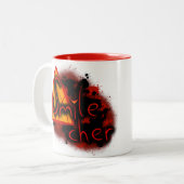 Glimlach, Cher:) Tweekleurige Koffiemok (Voorkant links)