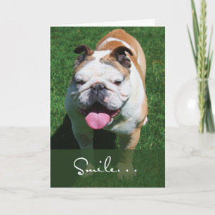 Glimlach, denkend aan jou, Bulldog Kaart