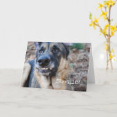 Glimlach! Duitse herder is je Kaart (Gele Bloem)