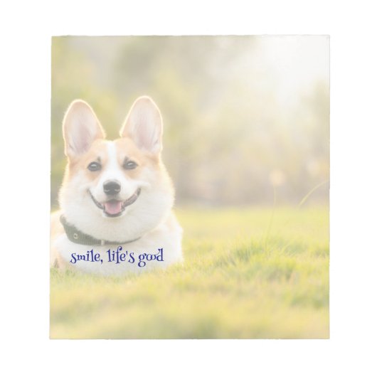 glimlach, een goede laptop voor het leven notitieblok (Voorkant)