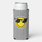 Glimlach Emoji Happy Face Zonnebril Gingham Plezie Seltzer Blikjeskoeler (Seltzer Voorkant)
