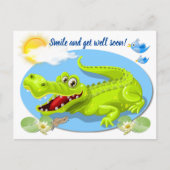 Glimlach en beterschap! briefkaart (Voorkant)