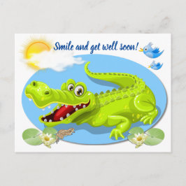 Glimlach en beterschap! briefkaart