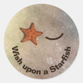 Glimlach en een knipoog zeester Schattige Ronde Sticker (Voorkant)