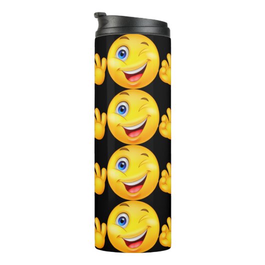 glimlach en glimlach thermosbeker (Geroteerd rechts)