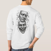 GLIMLACH EN HUILEND ONTWERP T-SHIRT (Achterkant)