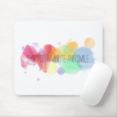glimlach en vreugde met een kleurrijk citaat muismat (Met muis)
