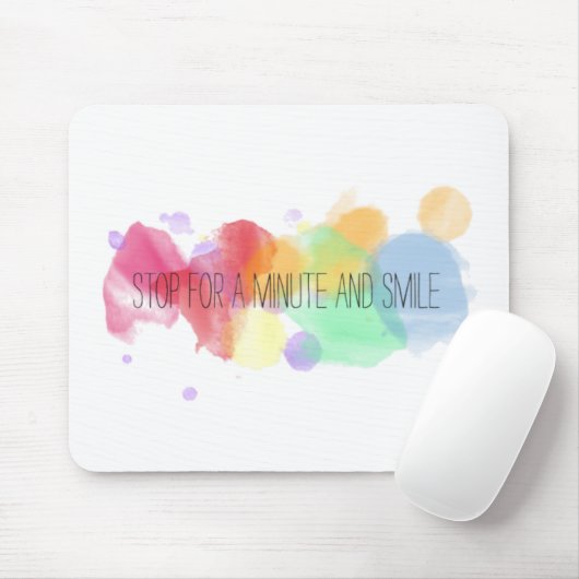 glimlach en vreugde met een kleurrijk citaat muismat (Met muis)