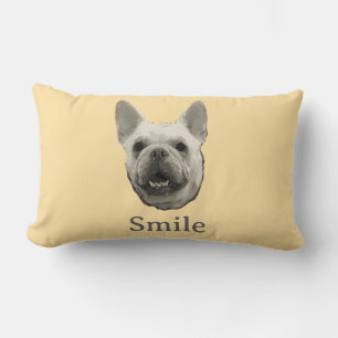 Glimlach Franse Bulldog Beige Kussen