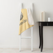 Glimlach Franse Bulldog Beige Sherpa Deken (In situ)