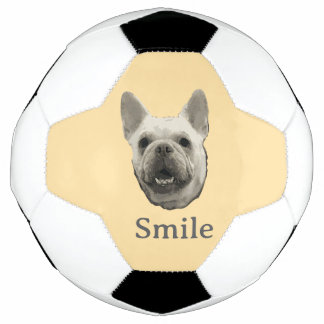 Glimlach Franse Bulldog Beige Voetbal