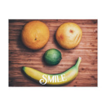 Glimlach Fruit Funny Food Smile Briefkaart