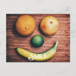 Glimlach Fruit Funny Food Smile Briefkaart