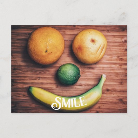 Glimlach Fruit Funny Food Smile Briefkaart (Voorkant)