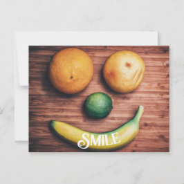 Glimlach Fruit Funny Food Smile Briefkaart
