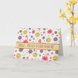 Glimlach Gelukkig Leuk Leuk Inspirivity Harten Blo Kaart