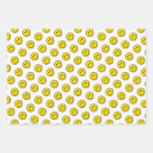 Glimlach Gezicht Emoji's Gelukkig Geel Polka Dot L Inpakpapier Vel (Voorkant 3)