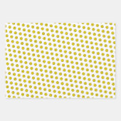 Glimlach Gezicht Emoji's Gelukkig Geel Polka Dot L Inpakpapier Vel (Voorkant 2)