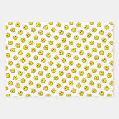 Glimlach Gezicht Emoji's Gelukkig Geel Polka Dot L Inpakpapier Vel (Voorkant)