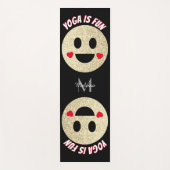 Glimlach gezicht glinstert harten Yoga is leuk Mon Yogamat (Voorkant)