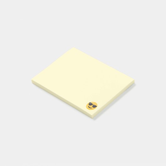 Glimlach gezicht met zonnebril Emoji Post-it® Notes (Schuin)