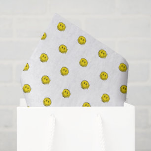 Glimlach Gezicht Polka Dot Emoji's Gelukkig Geel L Tissuepapier