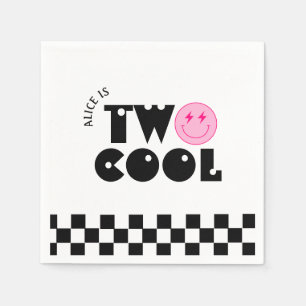 Glimlach Gezicht Retro Twee Koele Verjaardag Servet