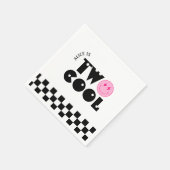 Glimlach Gezicht Retro Twee Koele Verjaardag Servet (Hoek)