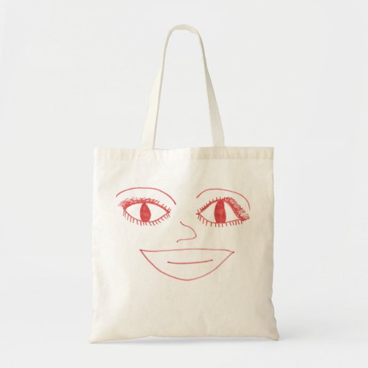 "GLIMLACH GEZICHT"  TOTE BAG (Voorkant)