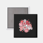 Glimlach Gezicht Valentijnsdag Sfeer Luipaard Bloe Magneet (Voorkant / Achterkant)