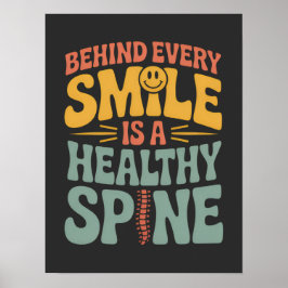 Glimlach gezond ruggengraat Chiropractor Quote Des Poster