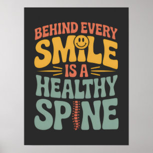 Glimlach gezond ruggengraat Chiropractor Quote Des Poster