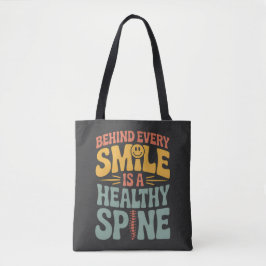 Glimlach gezond ruggengraat Chiropractor Quote Des Tote Bag