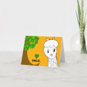 Glimlach! Giraffe Notecard Kaart (Voorkant)