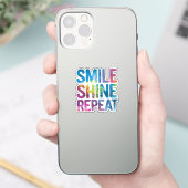 Glimlach glans herhalen sticker (Telefoon)