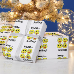 Glimlach Glimlachend Gezicht Blijf Glimlachen Lach Cadeaupapier