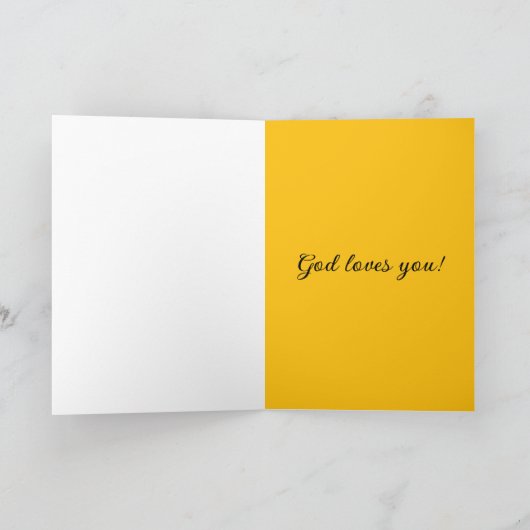 Glimlach God houdt van je religieuze bemoediging Kaart (Binnen)