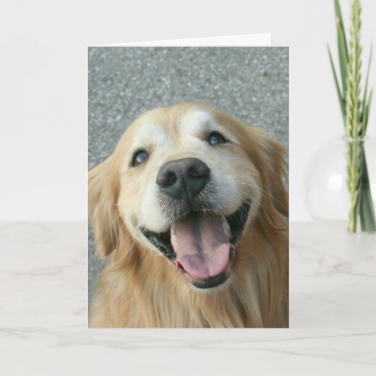 Glimlach Golden Retriever Bedankt (Voorkant)