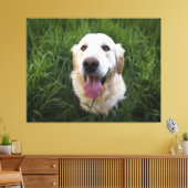 Glimlach Golden Retriever Canvas Afdruk (Insitu (Woonkamer))