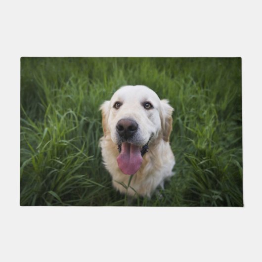Glimlach Golden Retriever Deurmat (Voorkant)