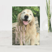 Glimlach Golden Retriever Dog Moederdag Kaart (Voorkant)
