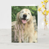 Glimlach Golden Retriever Dog Moederdag Kaart (Gele Bloem)