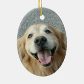 Glimlach Golden Retriever Keramisch Ornament (Achterkant)