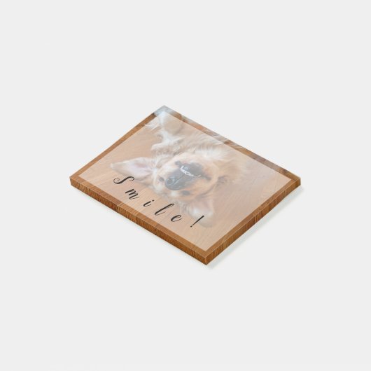 Glimlach Golden Retriever Post-it® Notes (Schuin)