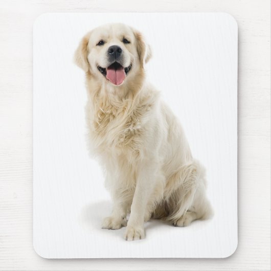 Glimlach Golden Retriever Puppy Mousepad Muismat (Voorkant)