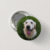 Glimlach Golden Retriever Ronde Button 3,2 Cm (Voorkant /achterkant)