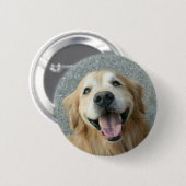 Glimlach Golden Retriever Ronde Button 5,7 Cm (Voorkant /achterkant)