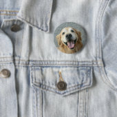 Glimlach Golden Retriever Ronde Button 5,7 Cm (In situ)